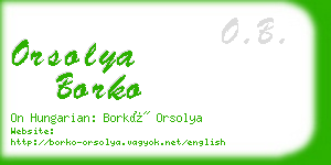 orsolya borko business card